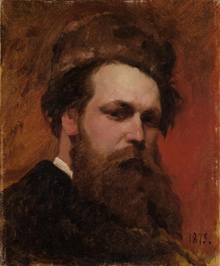 Ferdinand Keller - Selfportrait with fur hat.webp