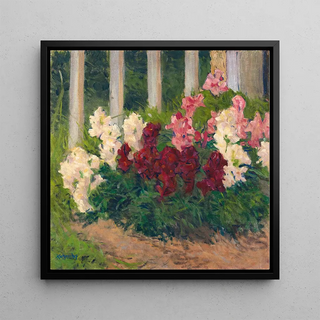 Fleurs devant une clôture de jardin - Koloman Moser