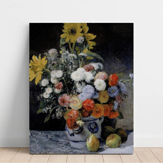 Fleurs mélangées dans un pot en terre cuite - Pierre-Auguste Renoir | Reproduction Tableau Décoration murale affiche copie
