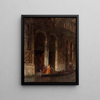 Flix Ziem - La sortie du Palais des Doges sous le pont des Soupirs.webp