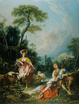 Franois Boucher - Pastoral with a Bagpipe Player.webp