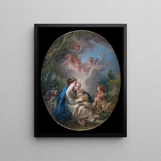 Franois Boucher - Virgin and Child with the Young Saint John the Baptist and Angels.webp