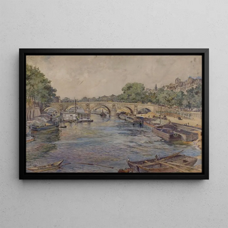 Frdric Houbron - La Seine au pontMarie en 1899 1er arrondissement.webp