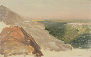 Frederic Edwin Church - View of a plain with Damascus Syria from the mountains.webp