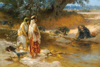 Frederick Arthur Bridgman - At The Waters Edge.webp