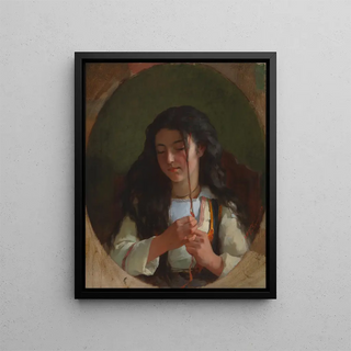 Frederick Arthur Bridgman - Study of a Young Girl Pont Aven.webp