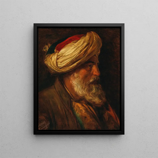 Friedrich von Amerling - Portrait of an Oriental Man in Profile a Turk.webp