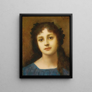 Gabriel von Max - Girl with Vine Leaves in her Hair.webp