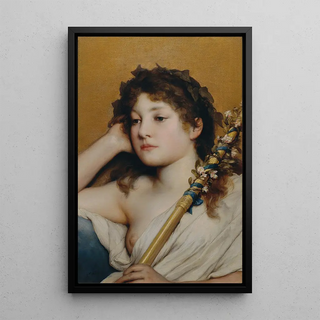 Gabriel von Max - Womans head pondering.webp