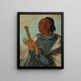 George Catlin - AhTnWeTuck Cock Turkey Repeating His Prayer.webp