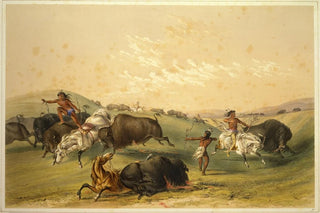 George Catlin - Buffalo Hunt A Numerous Group.webp