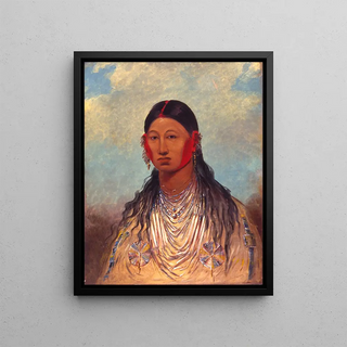 George Catlin - Koonzayame Female War Eagle.webp