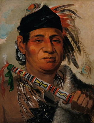 George Catlin - MahKeMeeTeuv Grizzly Bear Chief of The Tribe.webp