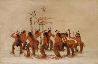 George Catlin - Snowshoe Dance At The First Snowfall.webp