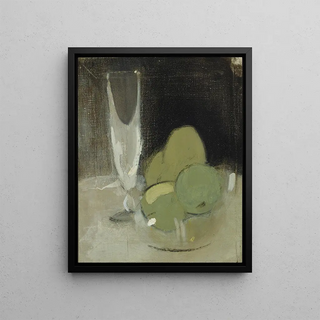 Helene Schjerfbeck - Green Apples And Champagne Glass.webp