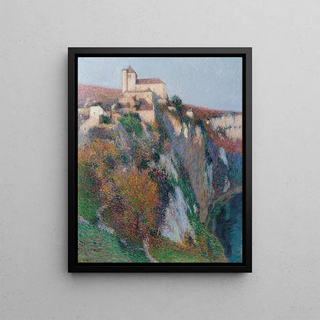 Henri Martin - Lglise SaintCirq Lapopie perche sur la falaise de la boucle du Lot ciel bleu.webp