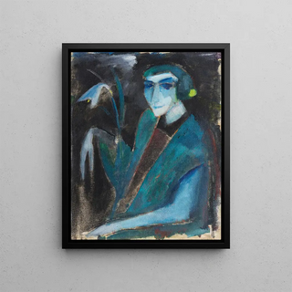 Hermann Stenner - Damenbildnis mit Lilie.webp