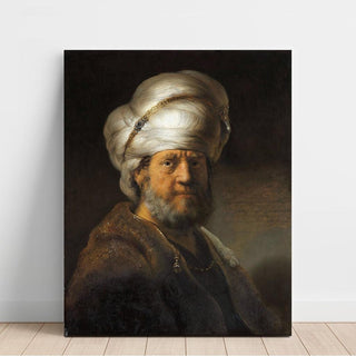 Homme en vêtements orientaux - Rembrandt van Rijn | Reproduction Tableau Décoration murale affiche copie