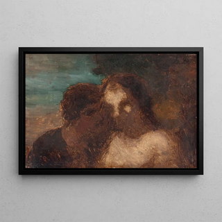 Honor Daumier - La Confidence ou Le baiser de Judas.webp