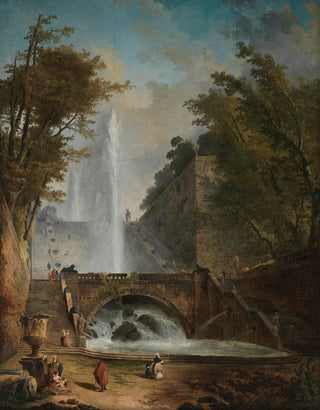 Hubert Robert - Stair and Fountain in the Park of a Roman Villa.webp