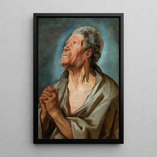 Jacob Jordaens - Study of an old man with clasped hands.webp