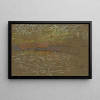 James Abbott McNeill Whistler - The RivaSunset Red and Gold.webp
