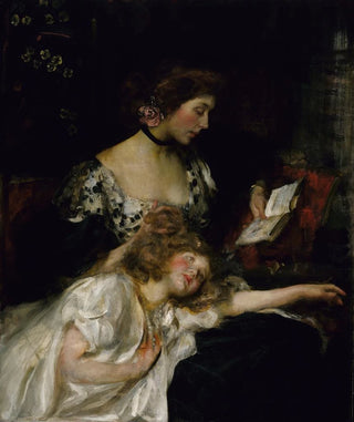 James Jebusa Shannon - Mother and Child Lady Shannon and Kitty.webp