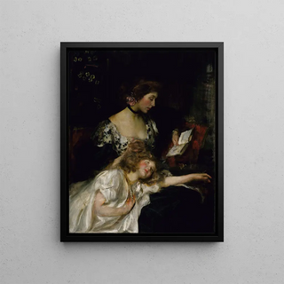 James Jebusa Shannon - Mother and Child Lady Shannon and Kitty.webp