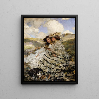 James Jebusa Shannon - On the Dunes Lady Shannon and Kitty.webp