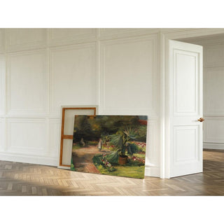 Jardin avec palmier et deux figures féminines - Max Liebermann | Reproduction Tableau Décoration murale affiche copie