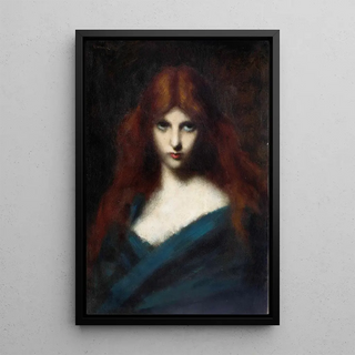 JeanJacques Henner - Portrait of a young girl with red hair.webp