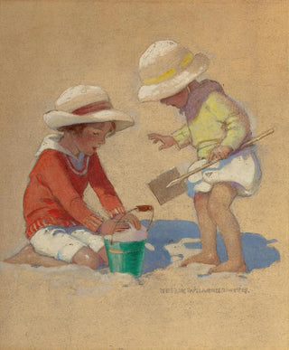 Jessie Willcox Smith - Building a Sand Castle.webp