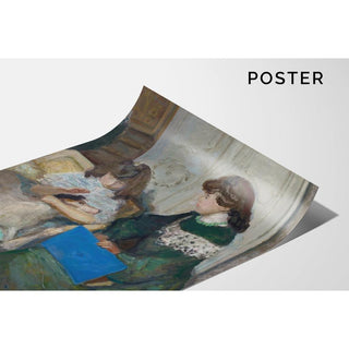 Jeunes Filles au Chien Deux des filles d'Alexandre Natanson - Pierre Bonnard | Reproduction Tableau Décoration murale affiche copie