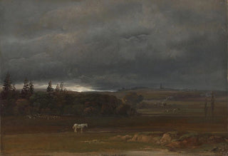 Johan Christian Dahl - Fields near Dresden with a white Horse.webp