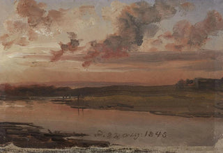 Johan Christian Dahl - The Elbe in the Evening.webp