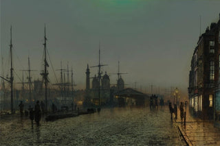 John Atkinson Grimshaw - Hull Docks At Night.webp