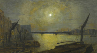 John Atkinson Grimshaw - Southwark Bridge from Blackfriars by Moonlight.webp