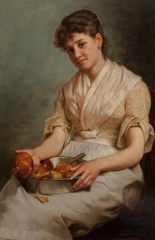 John George Brown - Girl Peeling Apples.webp