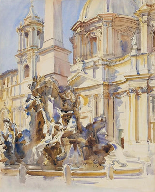 John Singer Sargent - Piazza Navona Rome.webp