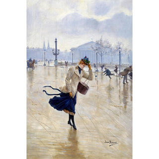 Journée venteuse sur la Place de la Concorde - Jean Béraud | Reproduction Tableau Décoration murale affiche copie