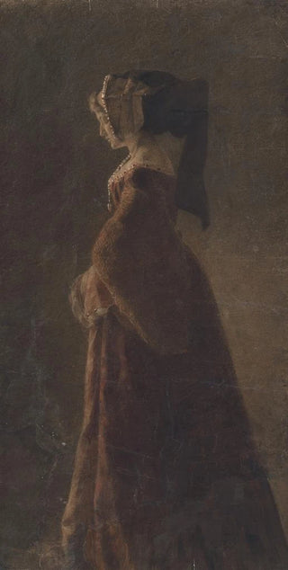 Jozef Hanula - Portrait of a lady with a veil.webp