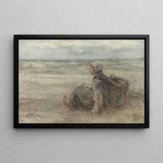 Jozef Israls - Vissersmeisje op het strand.webp