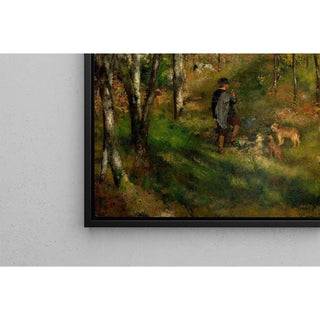 Jules Le Cœur et ses chiens dans la forêt de Fontainebleau - Pierre-Auguste Renoir | Reproduction Tableau Décoration murale affiche copie