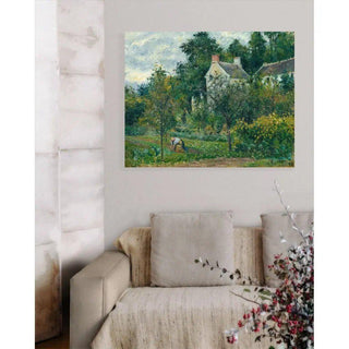 La Maison Rondest et son jardin à l'Hermitage, Pontoise - Camille Pissarro | Reproduction Tableau Décoration murale affiche copie
