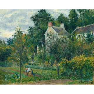La Maison Rondest et son jardin à l'Hermitage, Pontoise - Camille Pissarro | Reproduction Tableau Décoration murale affiche copie