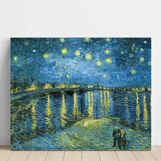 La Nuit étoilée sur le Rhône - Vincent Van Gogh | Reproduction Tableau Décoration murale affiche copie