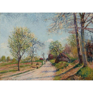 La Route de Veneux - Alfred Sisley | Reproduction Tableau Décoration murale affiche copie