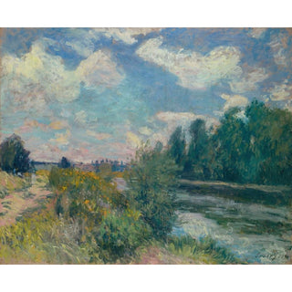 La Seine à Bougival 1876 - Alfred Sisley | Reproduction Tableau Décoration murale affiche copie