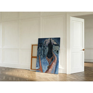 La Tour Rouge à Halle - Ernst Ludwig Kirchner | Reproduction Tableau Décoration murale affiche copie