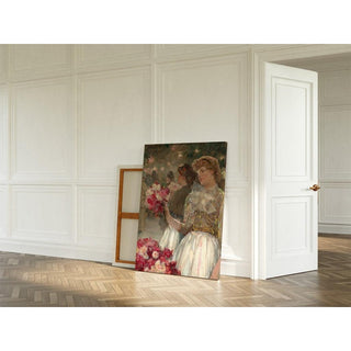 La fille aux pivoines - Childe Hassam | Reproduction Tableau Décoration murale affiche copie